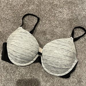 Gray and Black Bra